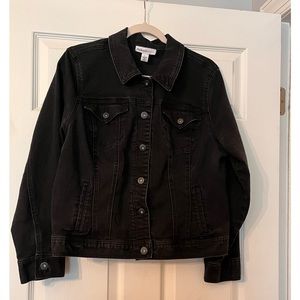 Style & Co Black Denim Jacket